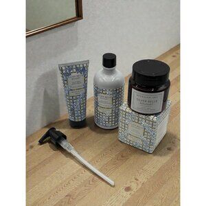 Beekman 1802 Silver Belle Bouquet Goat Milk 3pc Set + Pump NEW